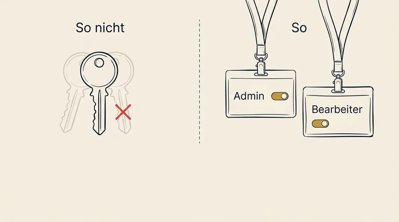 Passwort teilen vs. Rollen vergeben