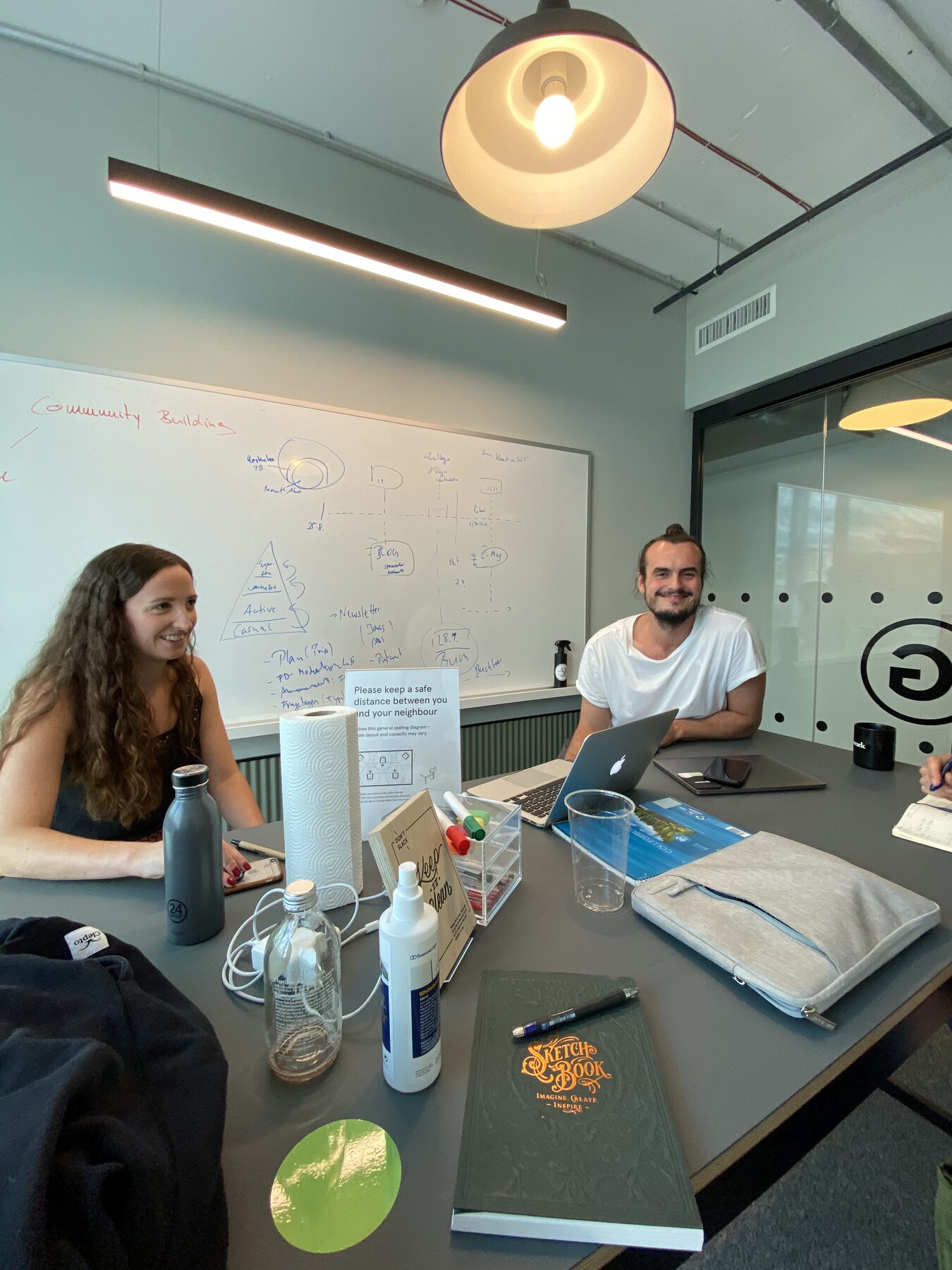 BLUA im Arbeitsmoment, Session am Whiteboard