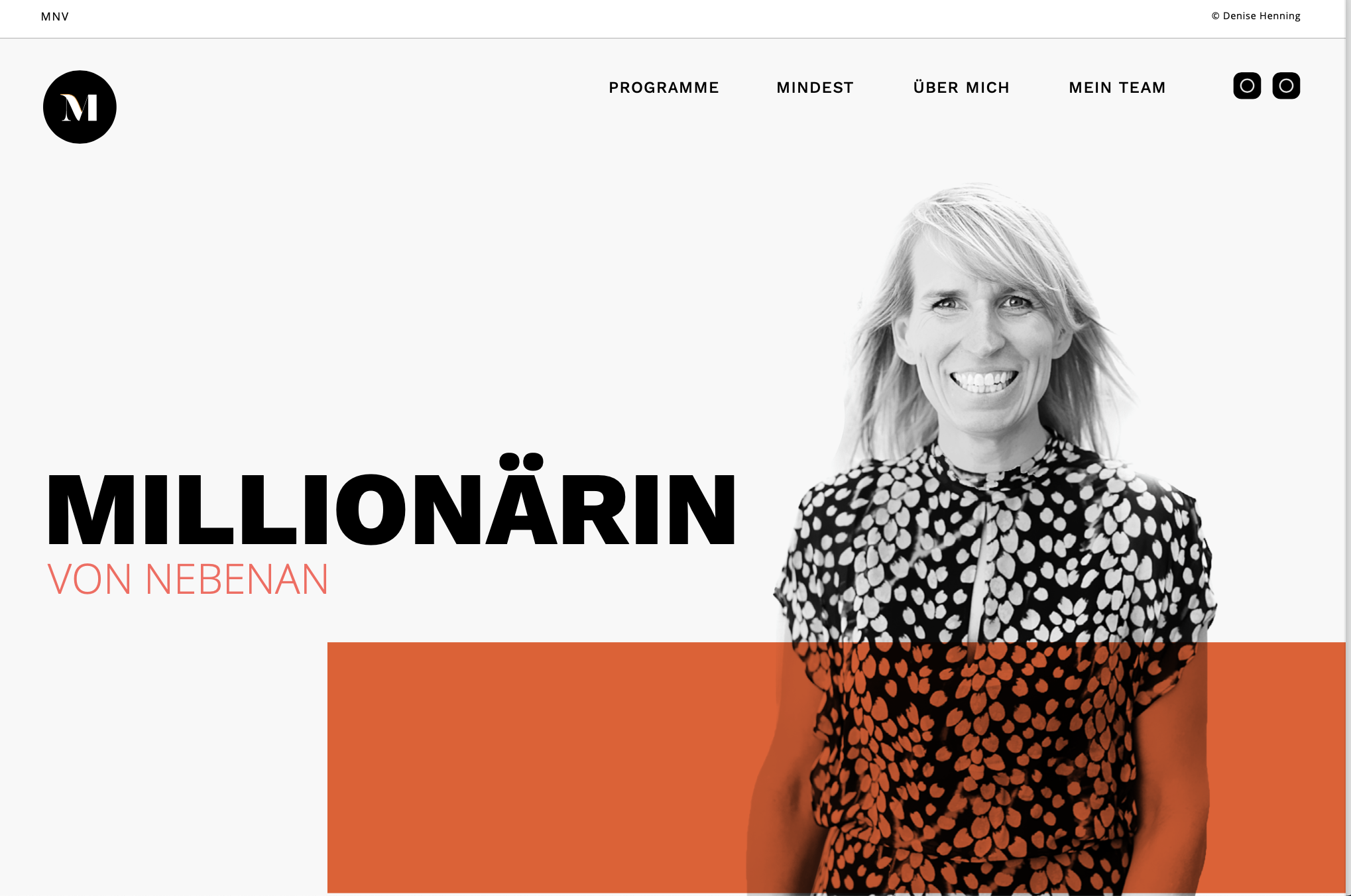 Neue Website: Millionärin von nebenan.